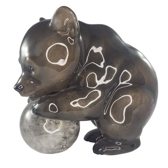 Rosenthal Fritz Heidenreich Bear Cub Ball Figurine Germany #1764 HTF - Picture 1 of 10